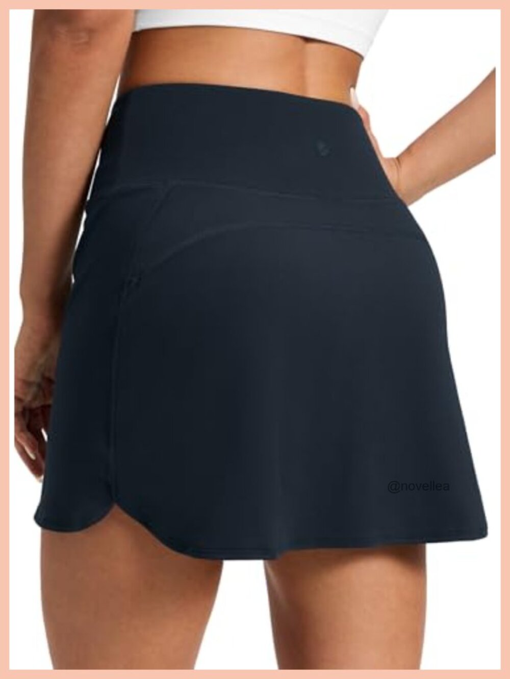 High Rise Golf Skort with Built-in Shorts - Dolphin Hem, Stretchy